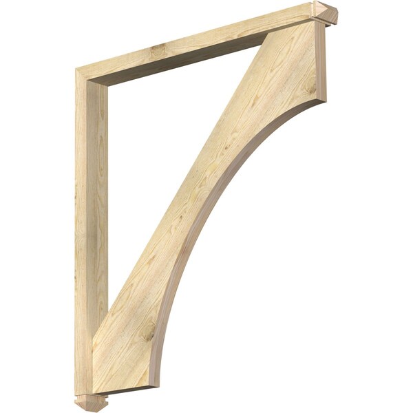 Ekena Millwork Westlake Arts and Crafts Rough Sawn Bracket w/ Offset Brace, Douglas Fir, 4"W x 40"D x 44"H BKT0402X40X44WTL03RDF - main